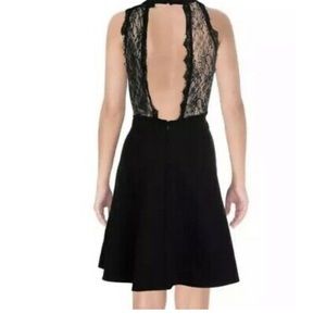 Aqua halter black dress size s